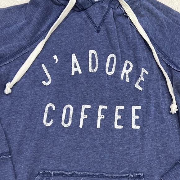 Womens Grayson Threads J Adore Coffee Burnout  Hoodie - Size XS - Picture 3 of 7